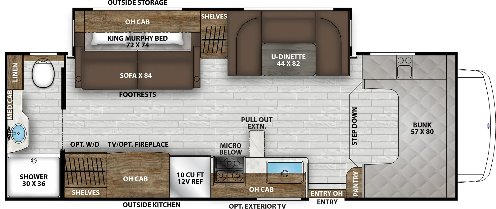 Leprechaun 260MB - Ford E-450 Floorplan